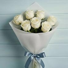 Букет 7 Белых роз Эдлесс Лав #REPLACE_PRED# Спокойной