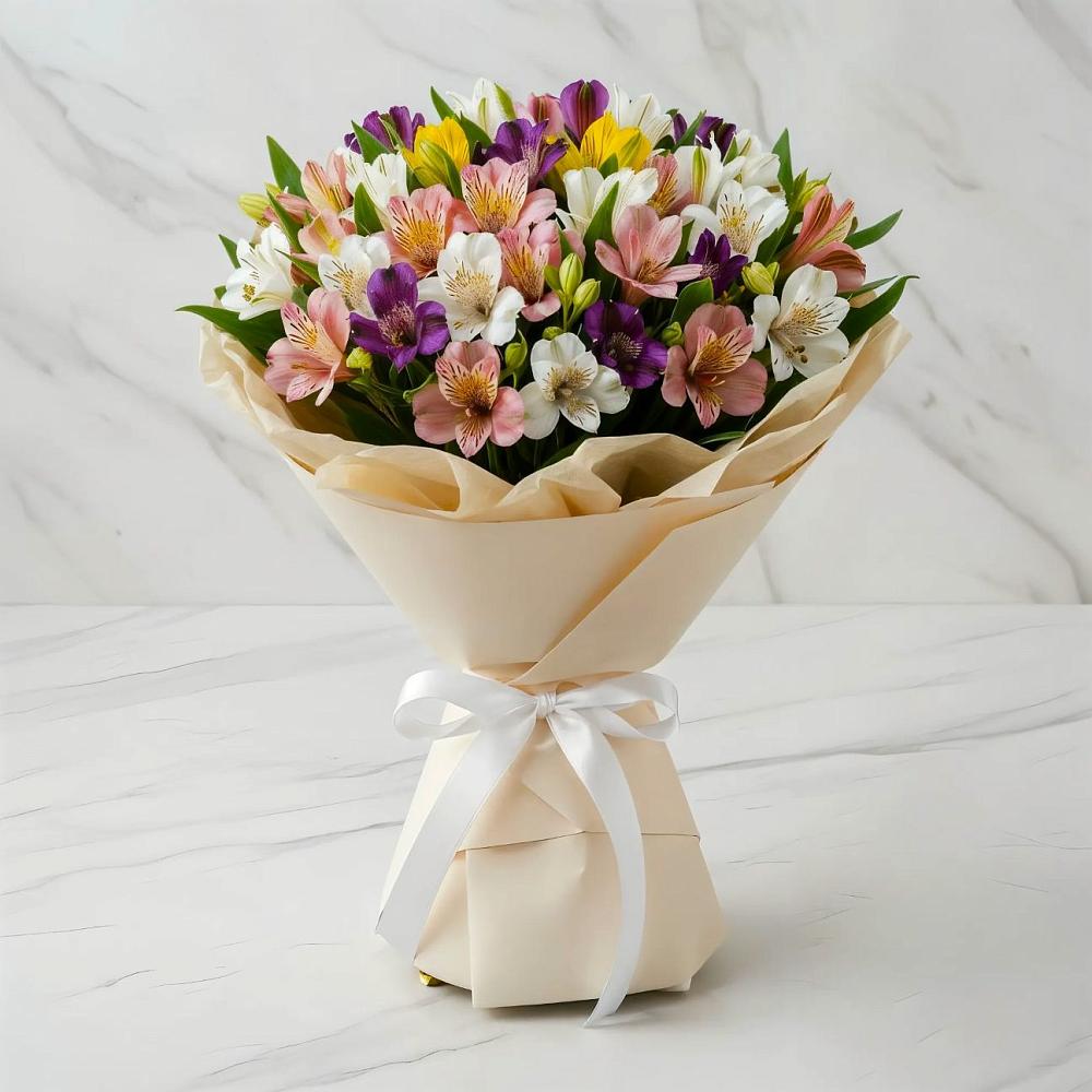 Букет цветов из: Альстромерии в Спокойной