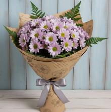 Букет цветов из:  Хризантемы #REPLACE_PRED# Спокойной