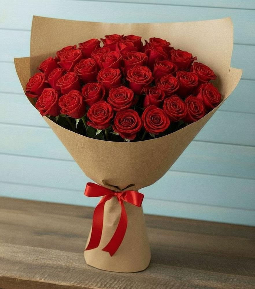 Букет Красные розы Милано в Спокойной