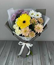 Букет цветов из:  Розы, Герберы и Хризантемы в Спокойной