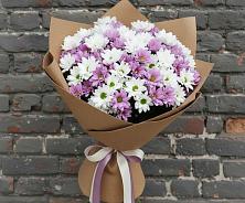 Букет цветов из:  Хризантемы #REPLACE_PRED# Спокойной