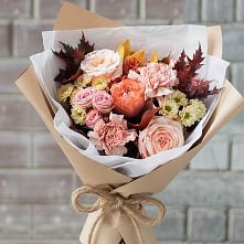 Букет цветов из:  Гвоздики, Хризантемы и Розы в Спокойной