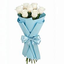 Букет 7 белых роз Проуд в Спокойной