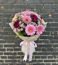 Букет цветов из:  Герберы и Хризантемы в Спокойной