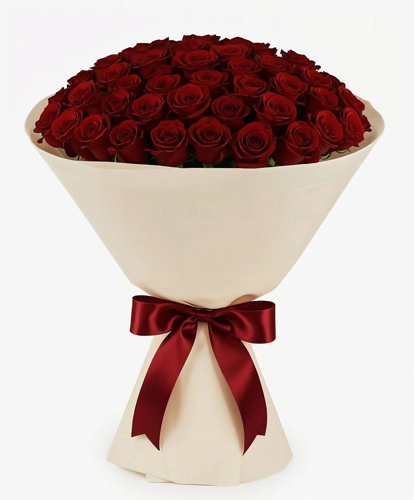 Букет 101 Бордовая роза Блэк Бакарра в Спокойной