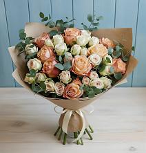 Букет цветов из:  Альстромерии и Розы #REPLACE_PRED# Спокойной